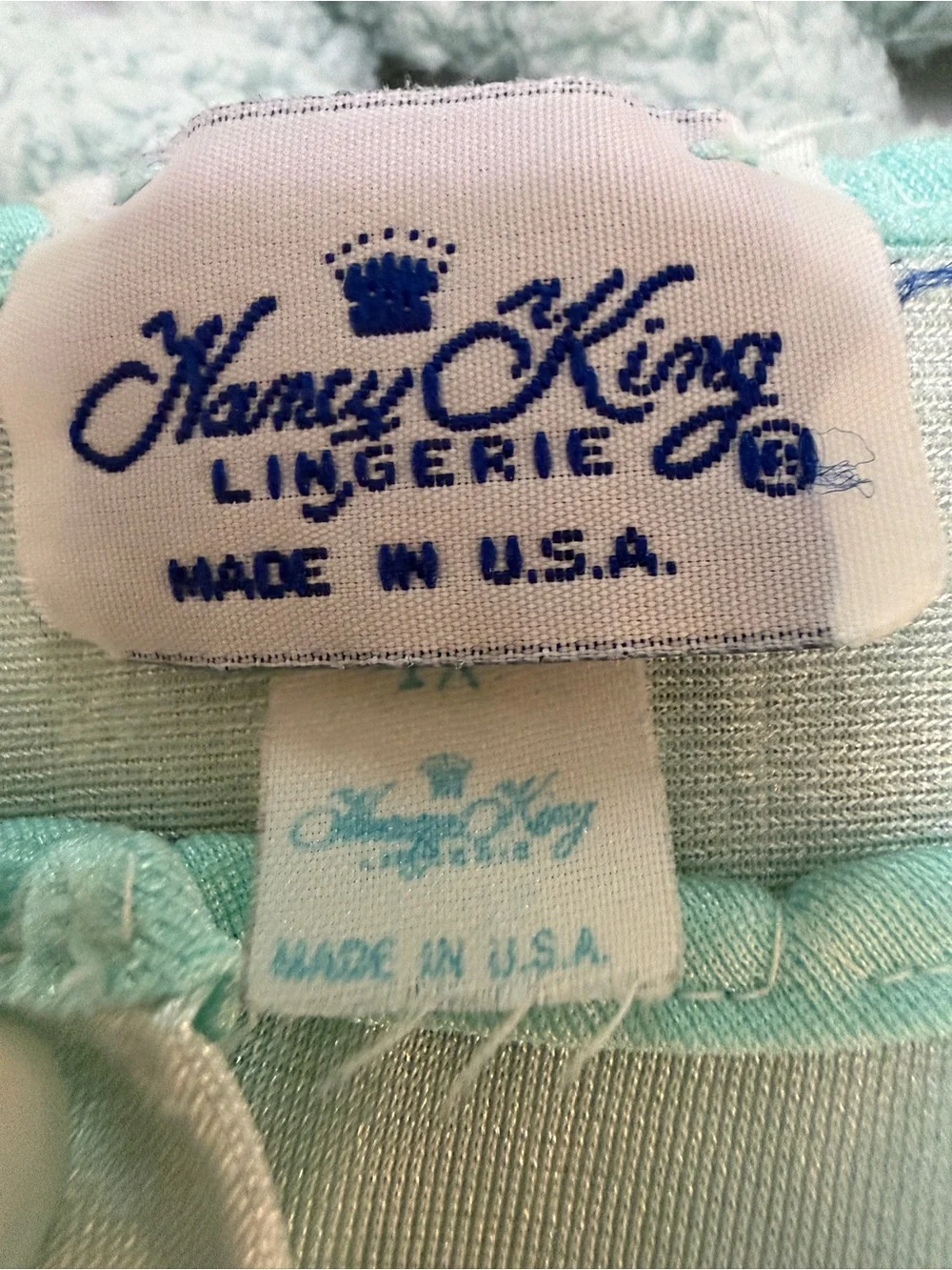 Vintage Nancy King Soft Mint Green Short-Sleeve Nightgown 1X
